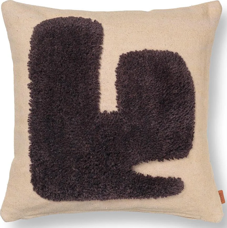 Декоративная подушка Ferm Living, Lay, 50 50 см, хлопок, коричневая