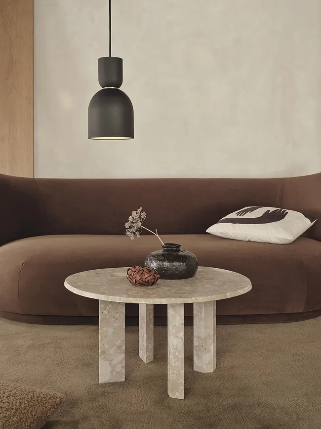 Декоративная подушка Ferm Living, Pose, 50 50 см, хлопок, коричневая