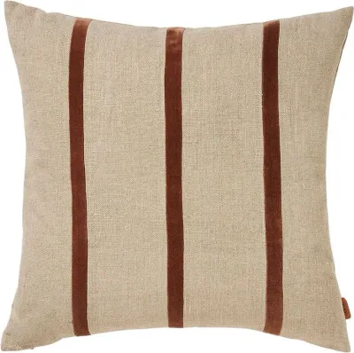 Декоративная подушка Ferm Living, Senti w paski, 50 50 см, хлопок, коричневая