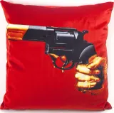 Декоративная подушка Seletti, Seletti Wears Toiletpaper PE, 50 50 см, полиэстер, красная — фото 1