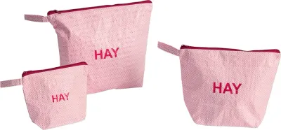 Набор косметичек Hay Candy Mono, розовая, 3 шт., полиэстер · арт. fabr AE750-E493-AF53