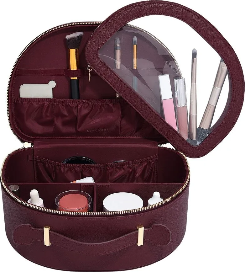 Косметичка Stackers Vanity, красная, экокожа