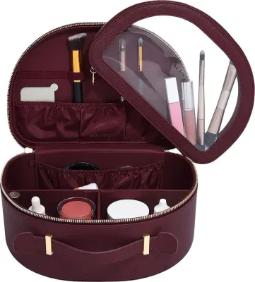 Косметичка Stackers Vanity, красная, экокожа