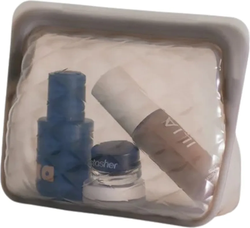Косметичка Stasher Beauty Essentials, коричневая, силикон