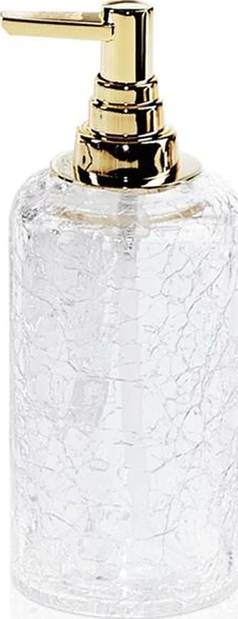 Дозатор для жидкого мыла Decor Walther Crack, стекло, золотистый