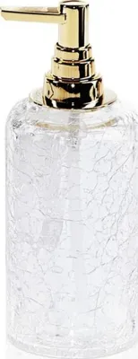 Дозатор для жидкого мыла Decor Walther Crack, стекло, золотистый