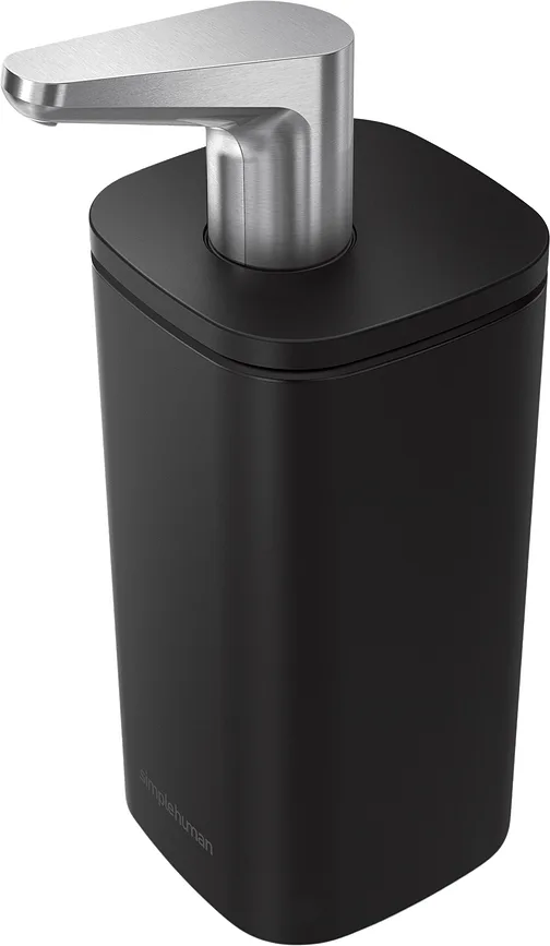 Дозатор для жидкого мыла Simplehuman mat, 300 мл, нержавеющая сталь, чёрный