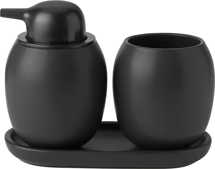 Дозатор для жидкого мыла Stelton Fjord, 300 мл, камень, чёрный