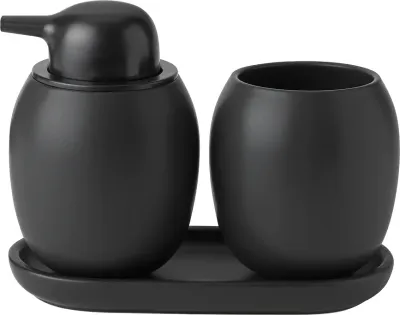 Дозатор для жидкого мыла Stelton Fjord, 300 мл, камень, чёрный