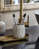 Стакан для зубных щёток House Doctor Deco, каменная керамика, бежевый — фото 2