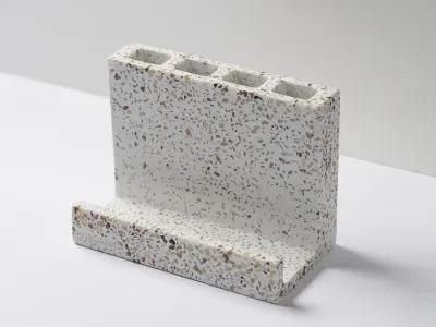 Стакан для зубных щёток Humdakin Terrazzo, камень, бежевый · арт. fabr 592-138