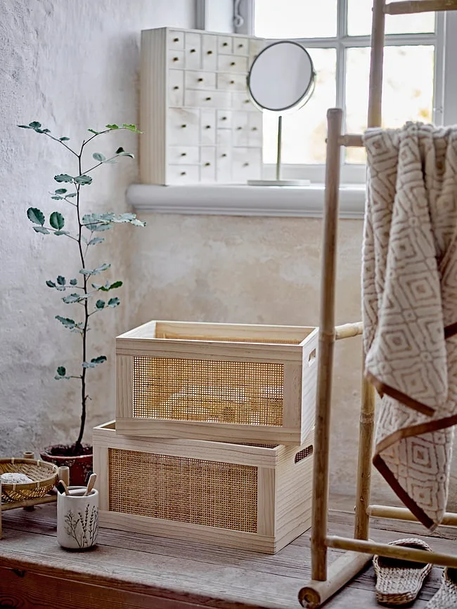 Косметическое зеркало Bloomingville Milde, круглое, стекло, бежевое
