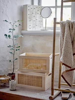Косметическое зеркало Bloomingville Milde, круглое, стекло, бежевое