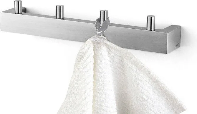 Держатель для полотенец Zack poczworny Linea, нержавеющая сталь, серебристый
