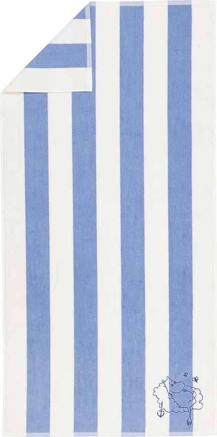 Полотенце банное Arabia Finland Stripes Muminki, хлопок, 70 140 см, синее