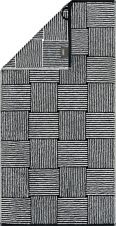 Полотенце банное Cawo Black White, хлопок, 80 150 см, чёрное