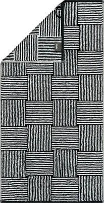 Полотенце банное Cawo Black White, хлопок, 80 150 см, чёрное