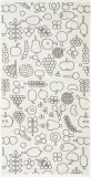 Полотенце банное Iittala Oiva Toikka Frutta, хлопок, 70 140 см, серое — фото 1