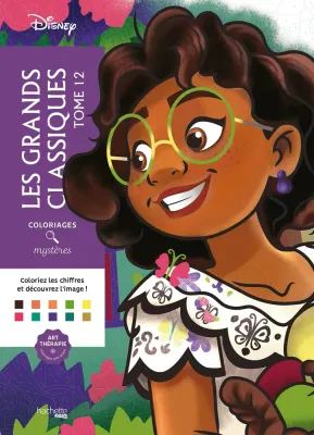 Раскраска по номерам Coloriages mystères Disney -  Les Grands classiques Tome 12