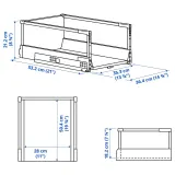 IKEA MAXIMERA (ИКЕА МАКСИМЕРА) — Ящик высокий, белый 40х60 см — фото 3