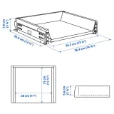 IKEA MAXIMERA (ИКЕА МАКСИМЕРА) — Ящик низкий, белый 40х37 см — фото 3