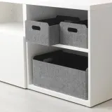 IKEA BESTÅ (ИКЕА БЕСТО) — Коробка, серый 25х31х15 см — фото 3