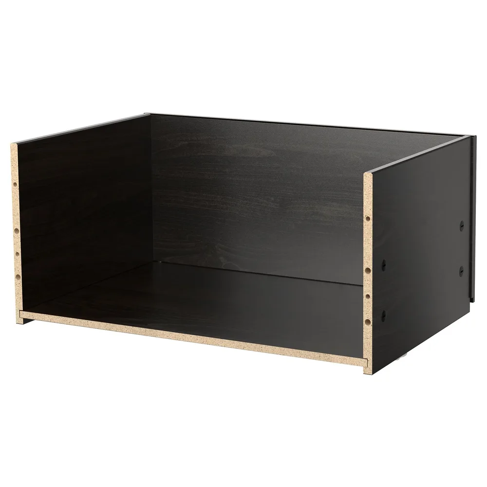 IKEA BESTÅ (ИКЕА БЕСТО) — Каркас ящика, чёрно-коричневый 60х25х40 см