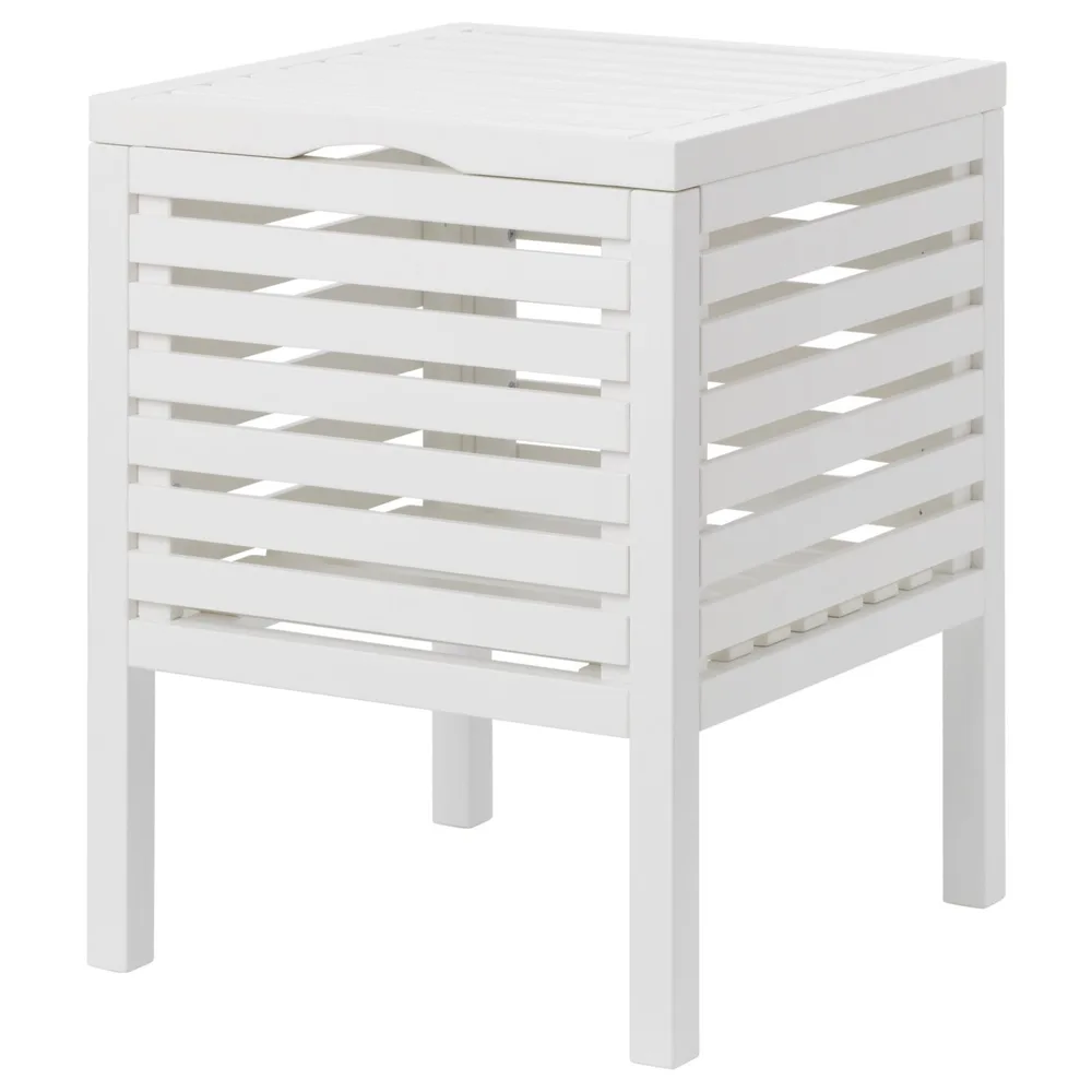 IKEA MUSKAN (ИКЕА МУСКАН) — Табурет с отделением для хранения, белый 50 см
