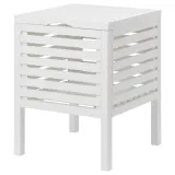 IKEA MUSKAN (ИКЕА МУСКАН) — Табурет с отделением для хранения, белый 50 см — фото 1