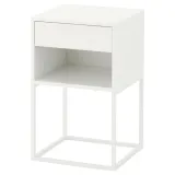 IKEA VIKHAMMER (ИКЕА ВИКХАММЕР) — Прикроватный столик, белый 40х39 см — фото 1