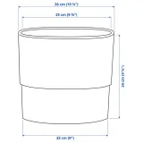 IKEA NYPON (ИКЕА НИПОН) — Кашпо, для дома/улицы серый 24 см — фото 7