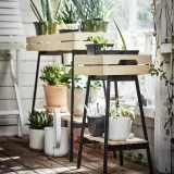 IKEA VANILJSTÅNG (ИКЕА ВАНИЛЙСТОНГ) — Подставка для растения, сосна/чёрный 55 см — фото 2