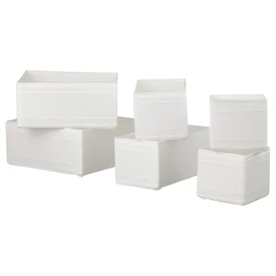 IKEA SKUBB (ИКЕА СКУББ) — Набор контейнеров, 6 шт., белый