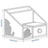 IKEA DRÖNJÖNS (ИКЕА ДРЁНЙЁНС) — Органайзер для стола, белый 25х20 см — фото 6