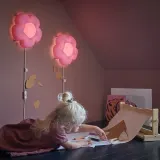 IKEA UPPLYST (ИКЕА УППЛИСТ) — Светодиодный настенный светильник, цветок, сиреневый — фото 2