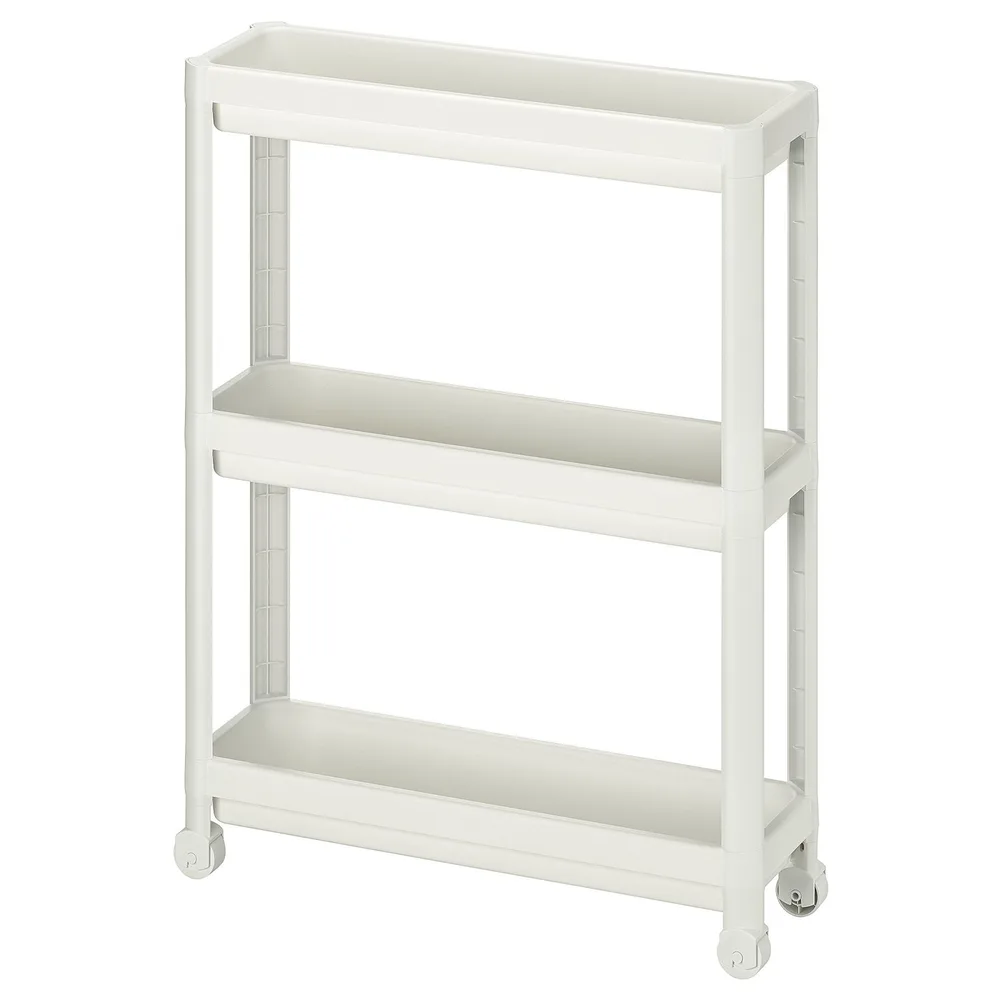 IKEA VESKEN (ИКЕА ВЕСКЕН) — Тележка, белый 54x18x71 см