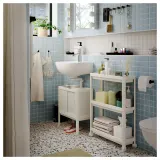 IKEA VESKEN (ИКЕА ВЕСКЕН) — Тележка, белый 54x18x71 см — фото 2