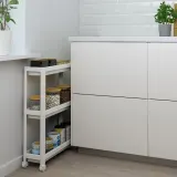 IKEA VESKEN (ИКЕА ВЕСКЕН) — Тележка, белый 54x18x71 см — фото 7