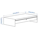 IKEA ELLOVEN (ИКЕА ЕЛЛОВЕН) — Подставка под монитор с ящиком, антрацит — фото 8