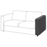 IKEA VIMLE (ИКЕА ВИМЛЕ) — Чехол на подлокотник, Hallarp серый — фото 2