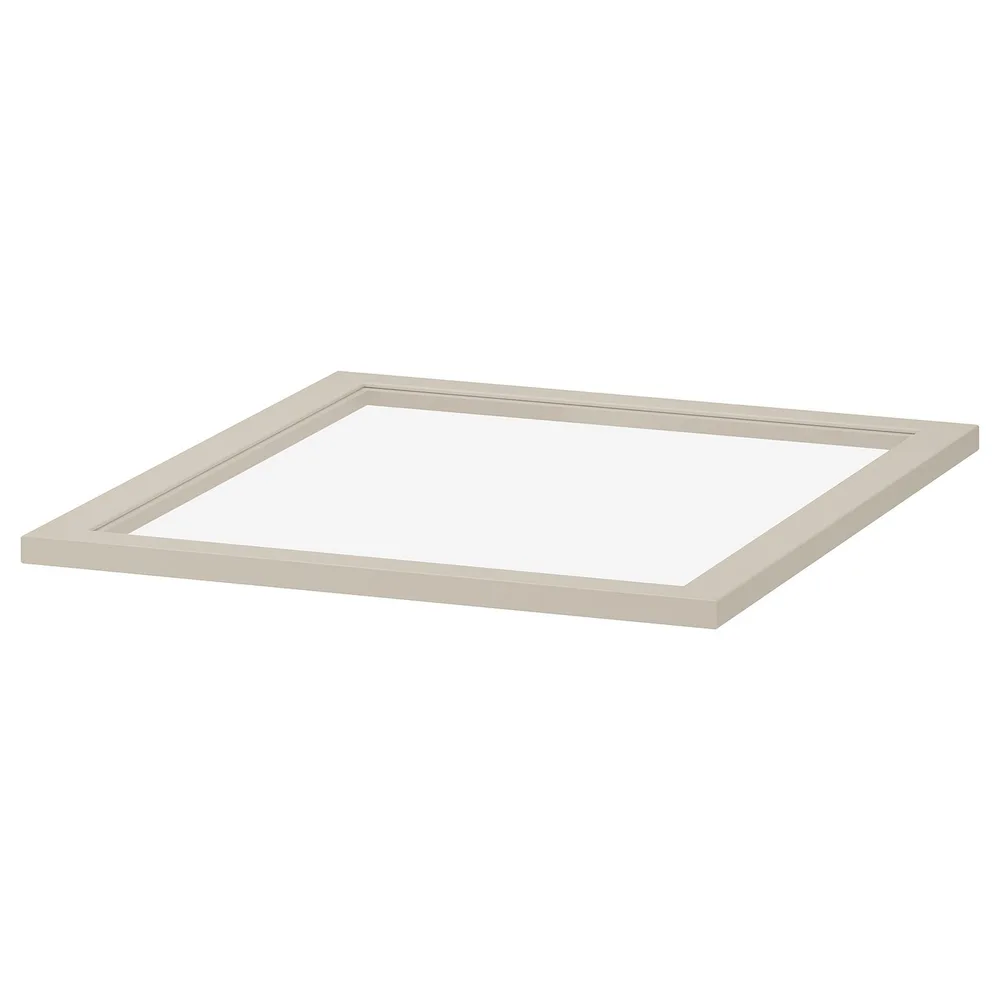 IKEA KOMPLEMENT (ИКЕА КОМПЛИМЕНТ) — Полка стеклянная, серо-бежевый 50x58 см