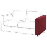 IKEA VIMLE (ИКЕА ВИМЛЕ) — Чехол на подлокотник, Lejde красный/коричневый — фото 2