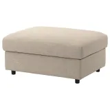 IKEA VIMLE (ИКЕА ВИМЛЕ) — Чехол на пуф с отделением для хранения, Hillared бежевый — фото 2