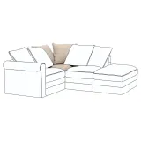 IKEA GRÖNLID (ИКЕА ГРЁНЛИД) — Чехол на угловую секцию, Hillared бежевый — фото 2