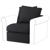 IKEA GRÖNLID (ИКЕА ГРЁНЛИД) — Чехол на 1-местную секцию, Hillared антрацит — фото 2