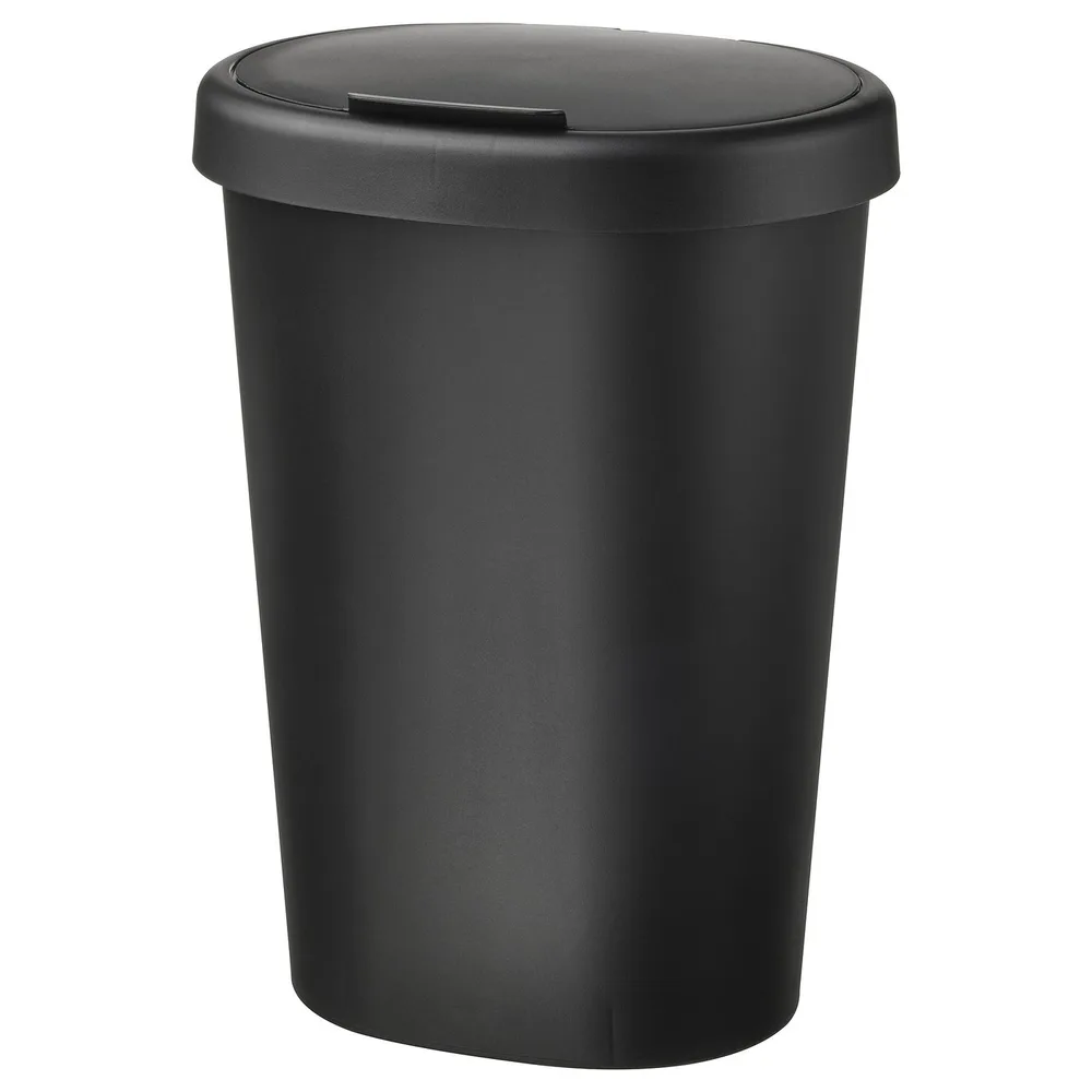 IKEA HÖLASS (ИКЕА ХЁЛАСС) — Корзина с крышкой, чёрный 8 л