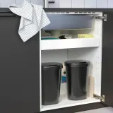 IKEA HÖLASS (ИКЕА ХЁЛАСС) — Корзина с крышкой, чёрный 8 л — фото 3