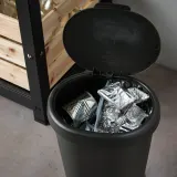 IKEA HÖLASS (ИКЕА ХЁЛАСС) — Корзина с крышкой, чёрный 8 л — фото 4