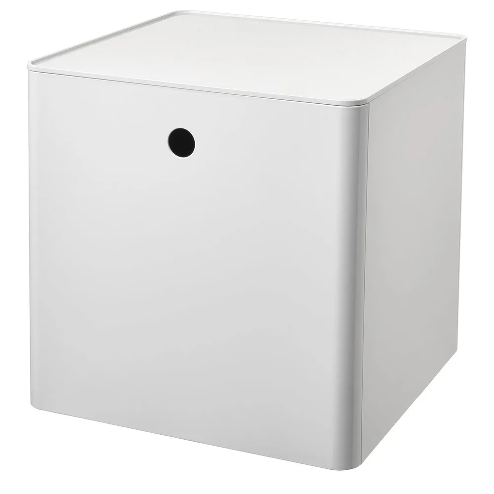 IKEA KUGGIS (ИКЕА КУГГИС) — Контейнер с крышкой, белый 32х32х32 см