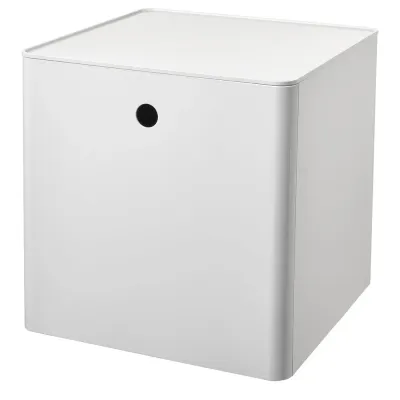 IKEA KUGGIS (ИКЕА КУГГИС) — Контейнер с крышкой, белый 32х32х32 см